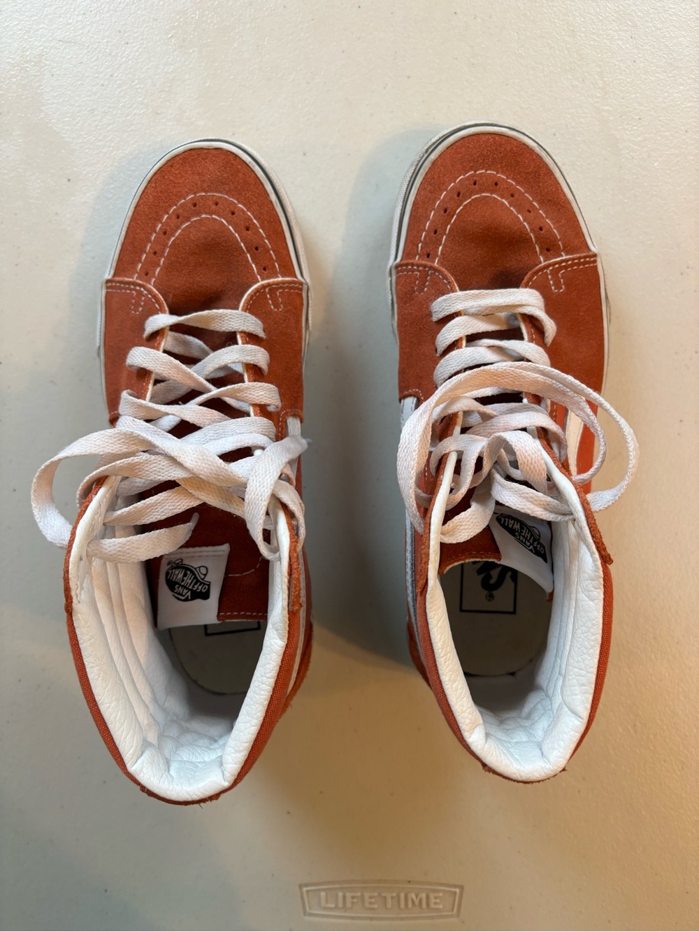 Vans Sk8-Hi Suede High-Top Sneakers in Rust - Picture 4 of 6